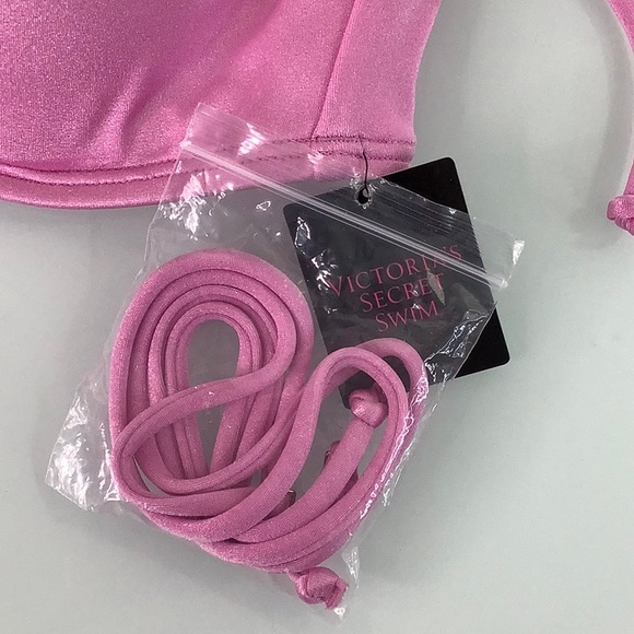 Victoria’s Secret pink Strapless wired padded bikini top size 32C NWT - Picture 9 of 12